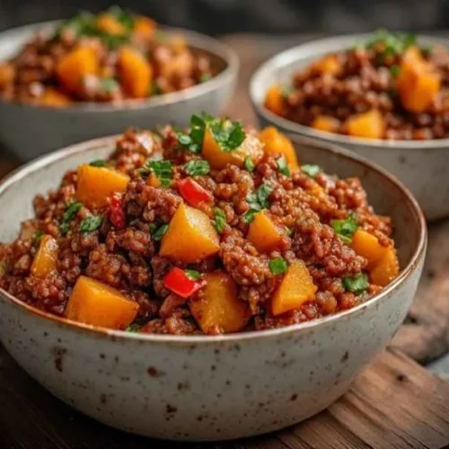 Sloppy Joe Bowls with Sweet Potatoes
