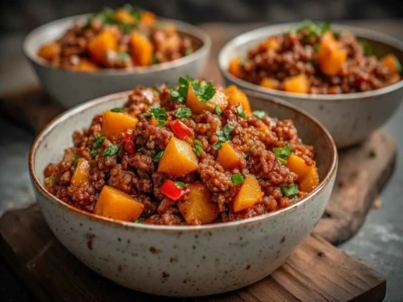 Sloppy Joe Bowls with Sweet Potatoes