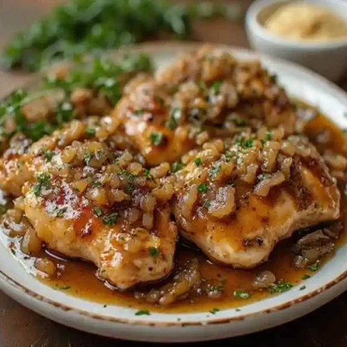 Smothered Chicken and Onion Gravy