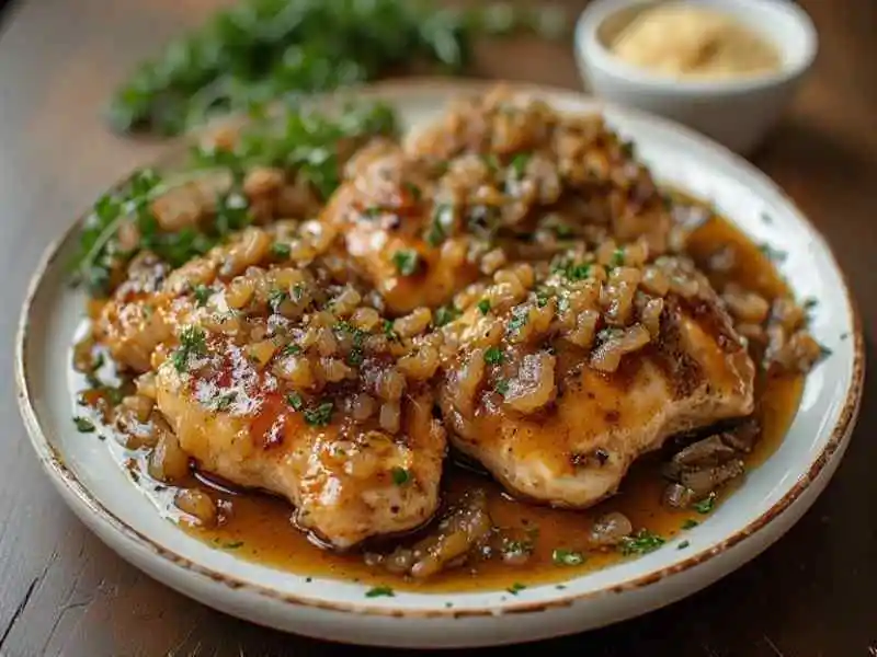 Smothered Chicken and Onion Gravy