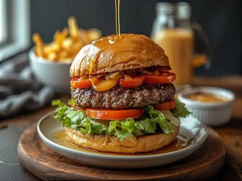 Sweet Potato Burger Bowl Hot Honey