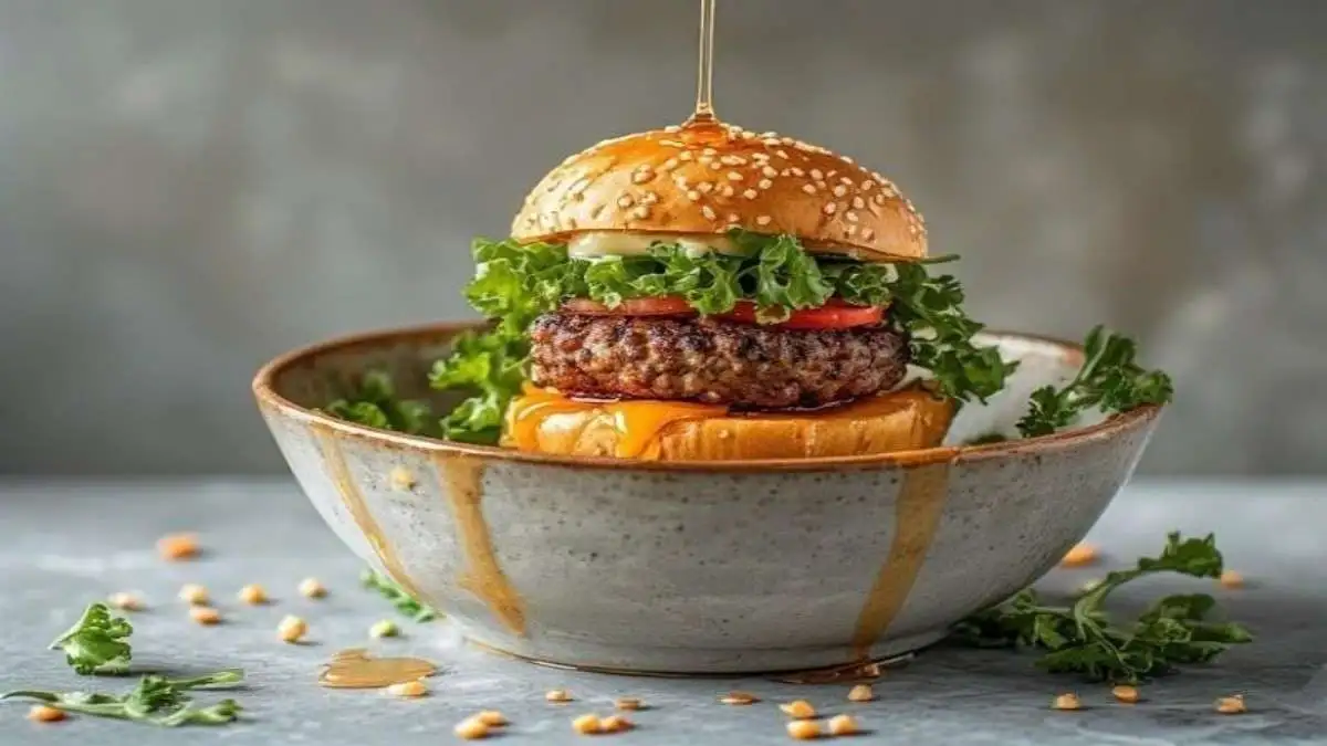 Sweet Potato Burger Bowl Hot Honey