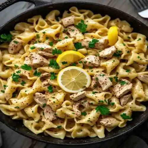Cowboy Butter Lemon Bowtie Chicken Pasta