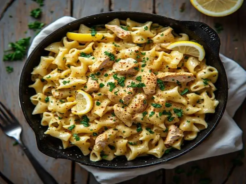 Cowboy Butter Lemon Bowtie Chicken Pasta
