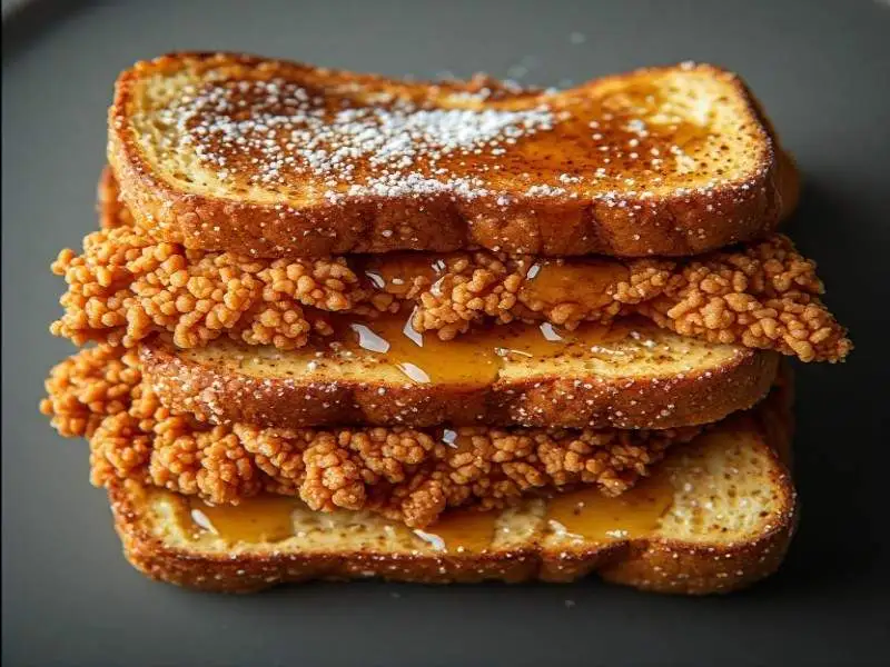 french toast fried chicken sandwich