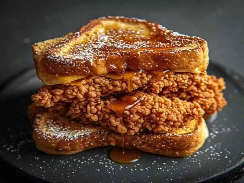 french toast fried chicken sandwich