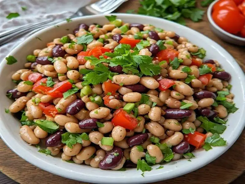 Elote Inspired Dense Bean Salad