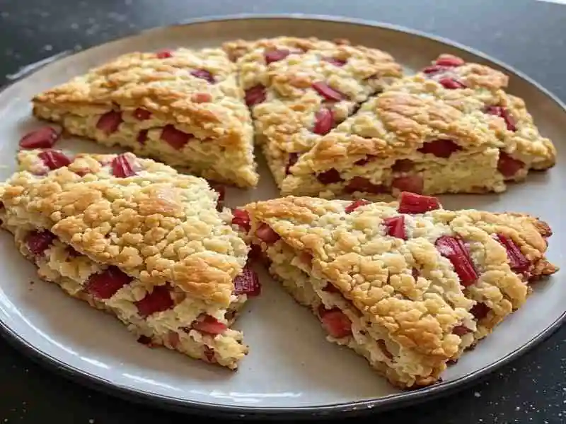 rhubarb scones