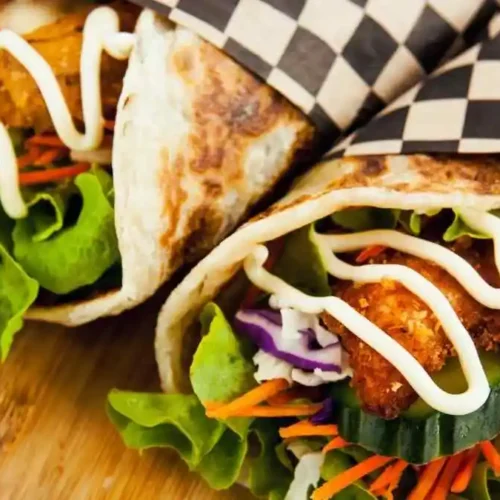 BBQ Chicken and Coleslaw Wraps